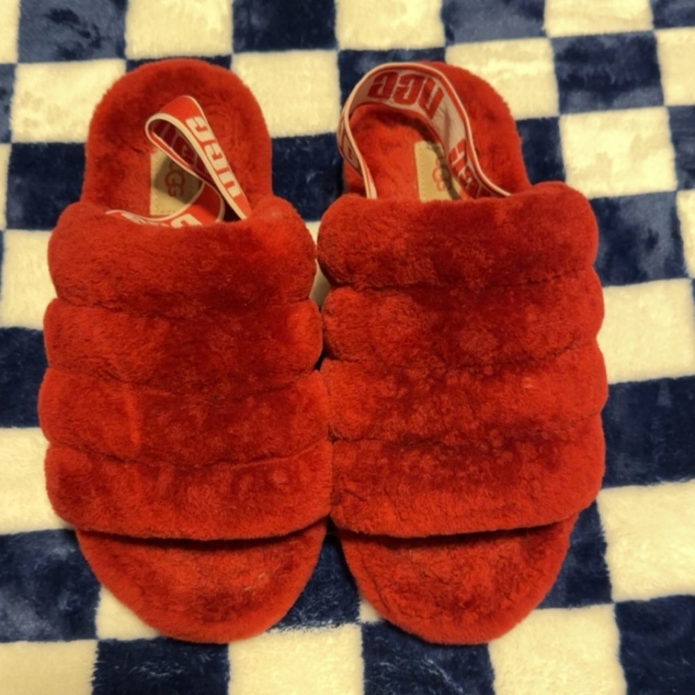 Red UGG slippers